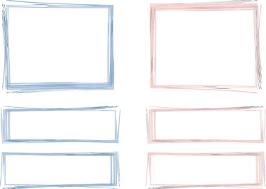 mavi pembe soyut tasarım kare çerçeveleri