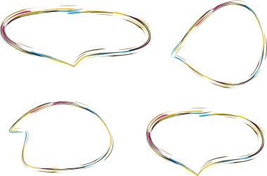 renkli sanat eserleri komedi konuşma baloncukları seti