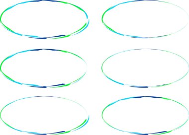 mavi yeşil renkli yaratıcı farklı soyut çemberler