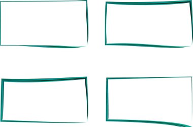 Koyu yeşil farklı düzensiz dikdörtgen kümesi