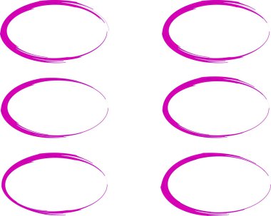 elips mor pembe soyut çerçeveler seti