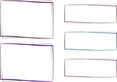 koyu renkli ince kareler ve dikdörtgenler koleksiyonu