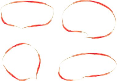 dekoratif kırmızı renkli konuşma baloncukları