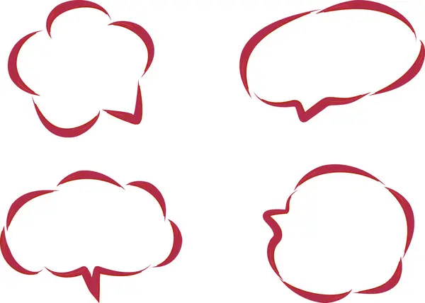 kırmızı renkli kalın çizgi roman konuşma baloncukları