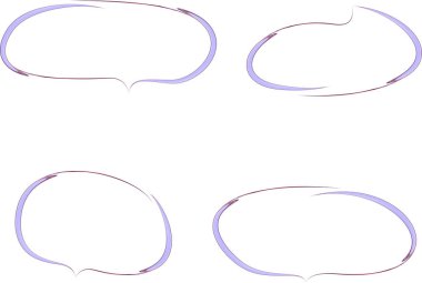 leylak rengi karalama soyut diyalog bulutları