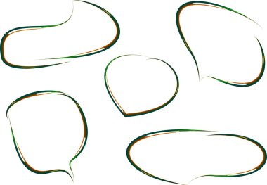 yeşil canlı soyut konuşma baloncukları oluşturuldu