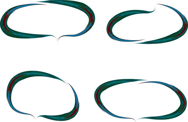 Koyu yeşil renkli, yaratıcı, kalın konuşma baloncukları.