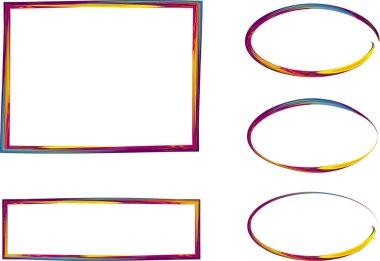 parlak renkli düzensiz çerçeve koleksiyonu