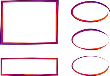 kırmızı mavi renkli düzensiz çerçeve koleksiyonu