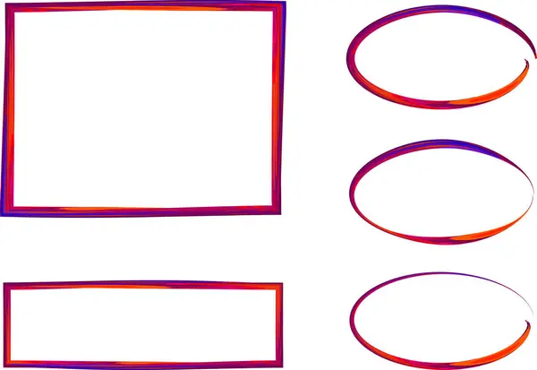 kırmızı mavi renkli düzensiz çerçeve koleksiyonu