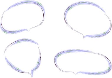 leylak mavisi renkli sanat dekoratif konuşma baloncukları vektörü ayarlar