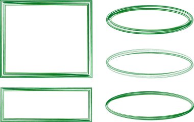 Koyu yeşil renkli yaratıcı çerçeveler