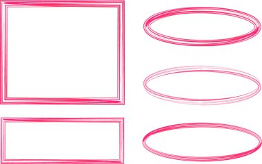 pembe renkli yaratıcı çerçeveler