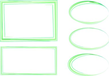 açık yeşil renkli soyut sanat çerçeveleri koleksiyonu