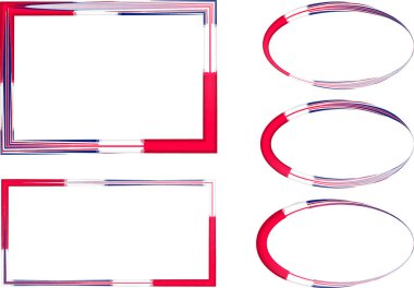 kırmızı mavi desen soyut sınır koleksiyonu