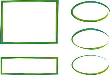 yeşil renkli düzensiz çerçeve koleksiyonu