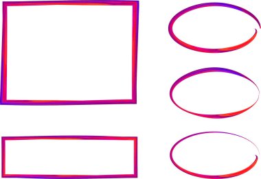 mor parlak renkli düzensiz çerçeve koleksiyonu