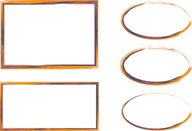 turuncu gri renkli kabataslak çerçeveler