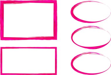 bright pink colorful art sketchy abstract frames