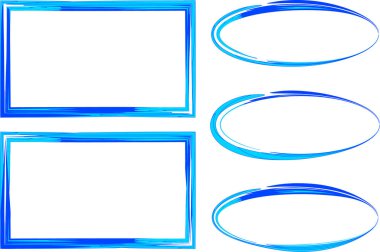 parlak açık mavi renkli soyut çerçeve koleksiyonu