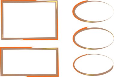 turuncu kahverengi soyut kenar seti