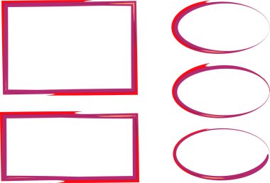 kırmızı mor renkli soyut kenarlık kümesi vektörü