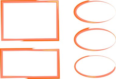 turuncu şeftali rengi soyut sınır kümesi vektörü