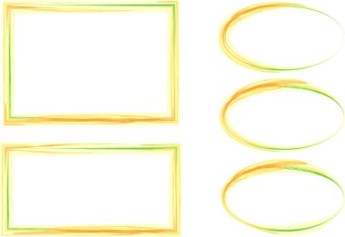 sarı renkli sanat dekoratif kenarlıkları ayarlandı