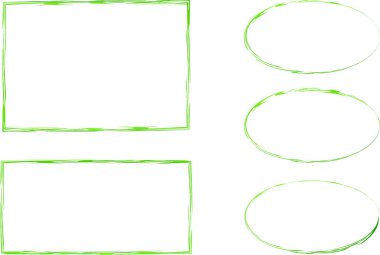 yeşil renkli ince çerçeveler sınır koleksiyonu