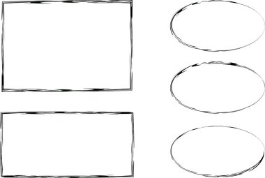 siyah renk ince çerçeve sınır koleksiyonu