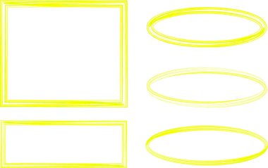 parlak sarı renkli yaratıcı çerçeveler