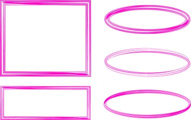 parlak pembe fuşya renkli yaratıcı çerçeveler