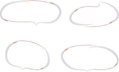 açık gri karalama soyut diyalog bulutları