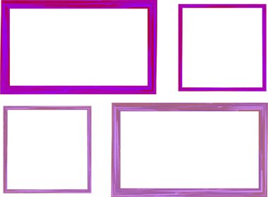 parlak mor renkli kare çerçeveler
