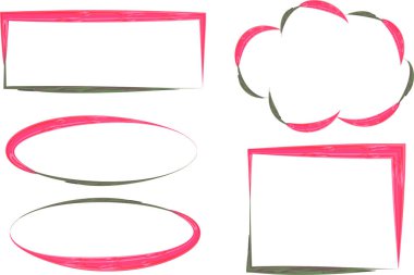 pembe yeşil renkli farklı desenler soyut çerçeveler düzensiz şekiller