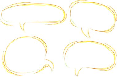 turuncu sarı renkli desen soyut konuşma baloncukları vektörü belirler