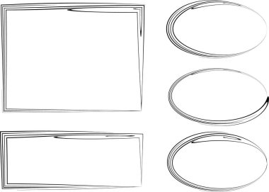 siyah renk karalaması karalama soyut çerçeveler belirleme vektörü