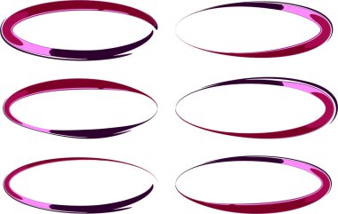 soyut koyu kırmızı siyah iz oval elipsler ayarlandı