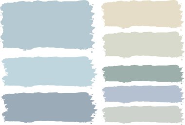 renkli mavi palet pastel renkler soyut sancaklar fırça darbeleri