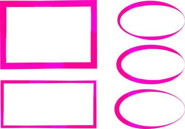 Pembe fuşya renkli desen soyut sınır koleksiyonu