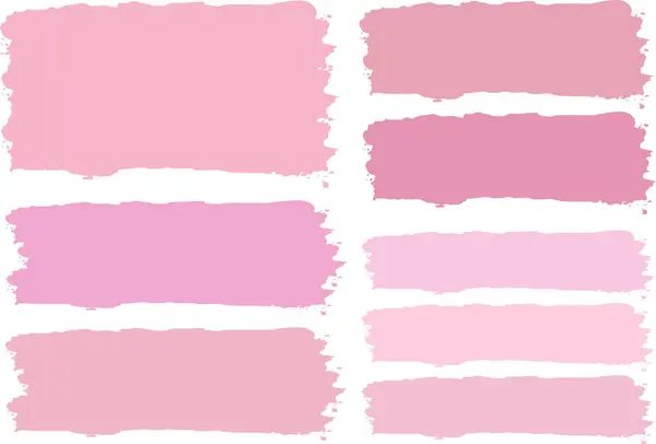 pembe palet renkleri soyut pankartlar fırça darbeleri ayarlandı