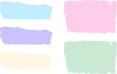 Pastel renkler soyut sancaklar fırça darbesi biçimi vektörü