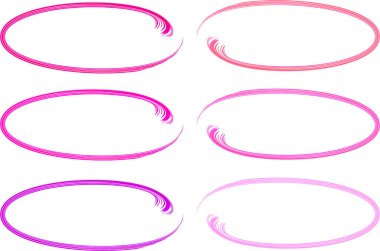 pembe mor renkli düzensiz soyut elips oval seti