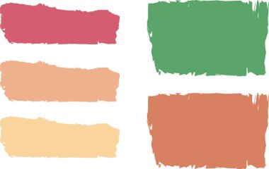 Pastel renkli soyut afişler fırça darbesi biçimi vektörü