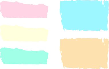 Açık renkli soyut pankartlar fırça darbesi biçimi vektörü