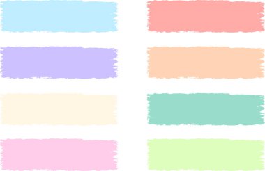 bahar baskısı soyut dikdörtgen fırça darbeleri seti