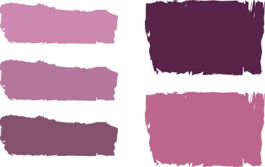 koyu pembe renkli soyut pankartlar fırça darbesi biçimi vektörü
