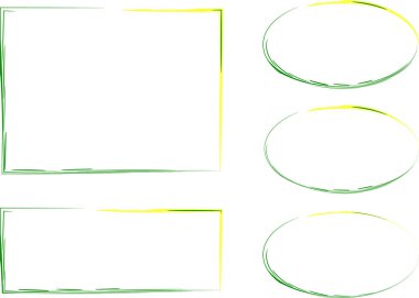 ince yeşil soyut çerçeve koleksiyonu