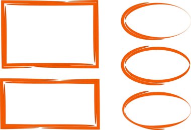 turuncu renk soyut şekiller çerçeveler sanat kenarlıkları ayarlanır