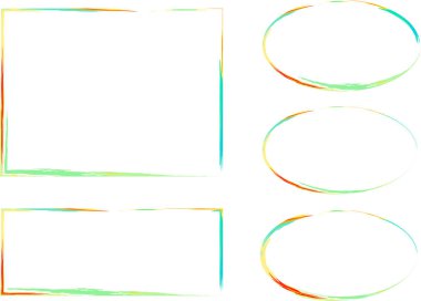 çokrenkli vuruş ana hatları soyut çerçeve koleksiyonu